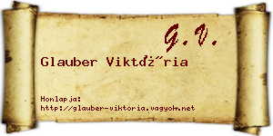 Glauber Viktória névjegykártya