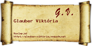 Glauber Viktória névjegykártya